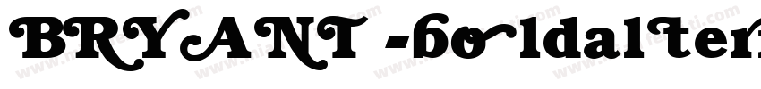 BRYANT -boldalternat字体转换